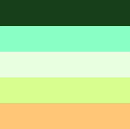 nounself pronouns flag, with five same-sized horizontal stripes